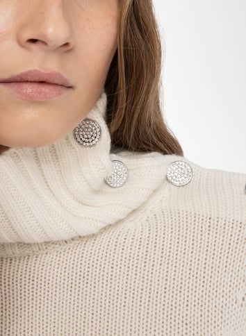 Pull col montant en cachemire ZADIG&VOLTAIRE Beige
